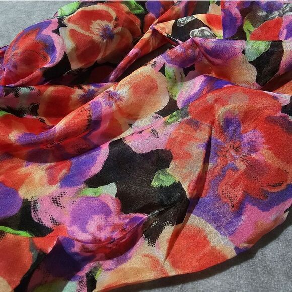 COLLECTION EIGHTEEN Pansy Party TBA Scarf 21" x 86" - Picture 3 of 3
